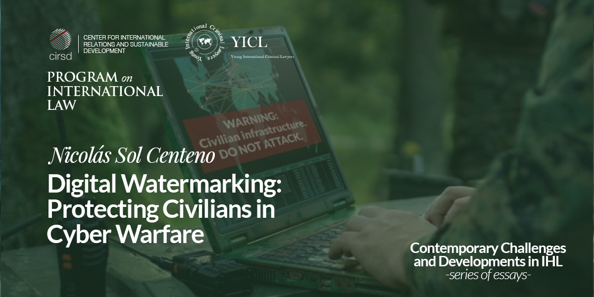 Digital Watermarking: Protecting Civilians in Cyber Warfare